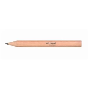 Image of Half Pencil Wooden Half-length HB Plain Pack of 144 Pencils