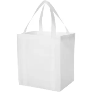 Image of Bullet Liberty Non Woven Grocery Tote (Pack Of 2) (33 x 25.4 x 36.8 cm) (White) - White