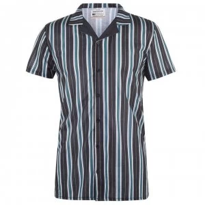 Image of SoulCal Print Shirt Mens - Nvy/Wht Stripe