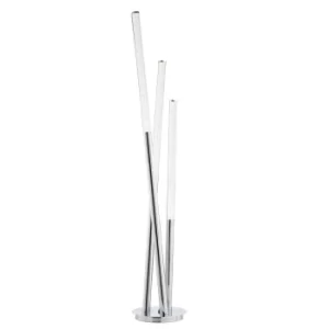 Image of Glacier LED 3 Light Floor Lamp Chrome, Acrylic With Bubbles