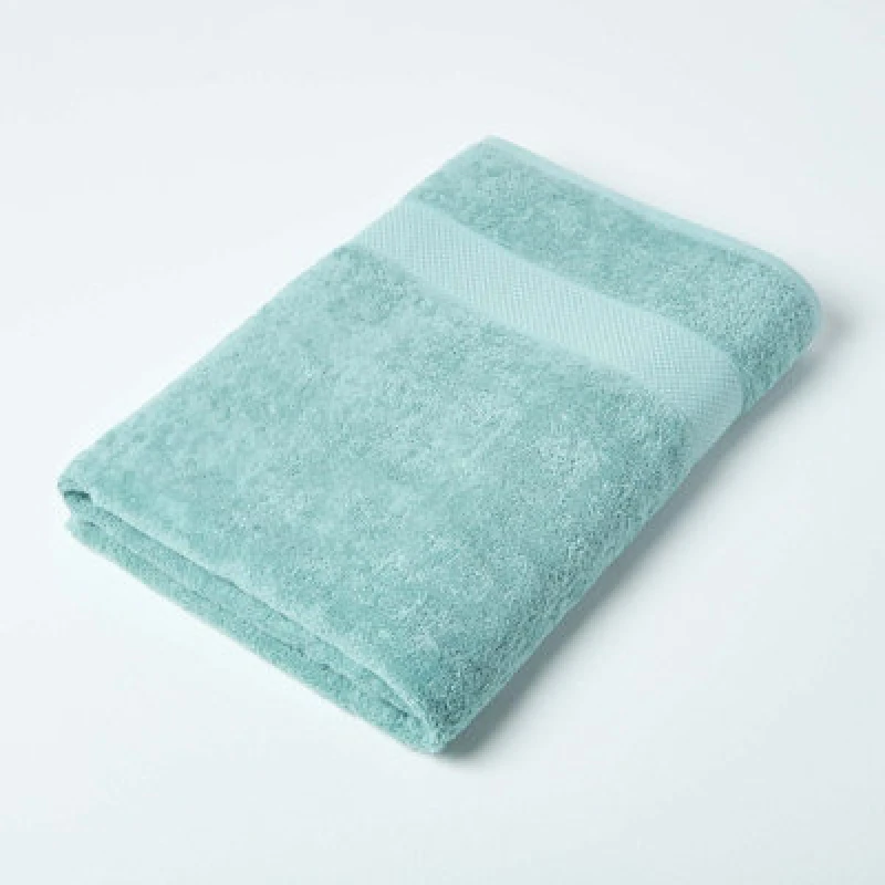 Image of Homescapes Turkish Cotton Jumbo Towel, Mint Green