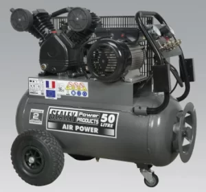 Image of Sealey SAC3503B Compressor 50ltr Belt Drive 3hp Front Control Panel