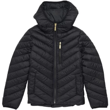 Image of Barbour International Girls Silverstone Quilted Jacket - Black