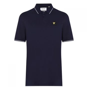 Image of Lyle and Scott Patch Logo Polo Shirt - Dark Navy Z271