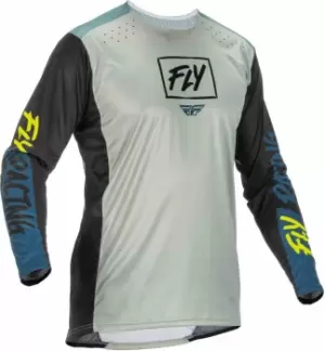 Image of Fly Racing Lite Motocross Jersey, grey-blue, Size S, grey-blue, Size S