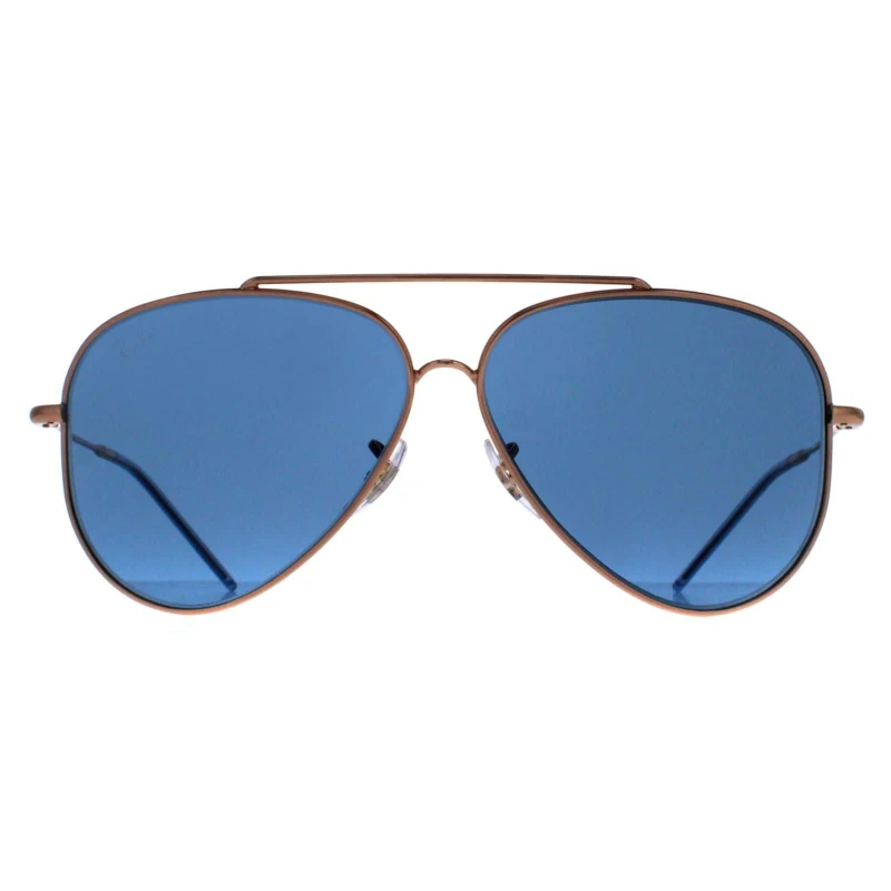 Image of Ray-Ban Ray-Ban Men Aviator Rose Gold Blue RB0101S Aviator Reverse Gold One Size Male 8056597919159