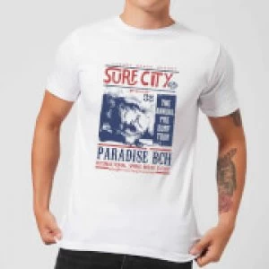 Image of Paradise Beach Mens T-Shirt - White - M