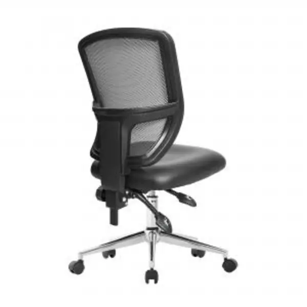 Image of Nexus Nautilus Designs Nexus Designer Medium Back Mesh Operator Office Chair Sculptured Lumbar and Spine Support Black Vinyl - BCM/K512/BKV BCM/K512/B