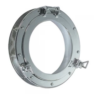 Image of Round Opening Porthole in Brass or Chromium plated