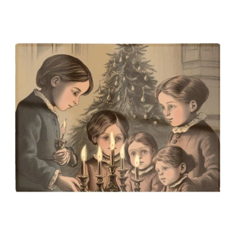 Image of Warren Reed Designer Christmas Candles Chopping Board