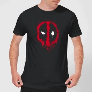 Image of Marvel Deadpool Splat Face T-Shirt - Black - 3XL - Black
