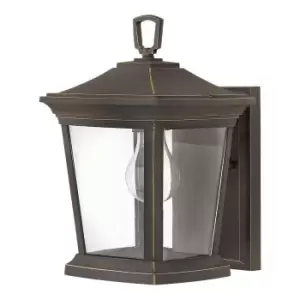 Image of Bromley 1 Light Outdoor Small Wall Lantern Light Bronze IP44, E27