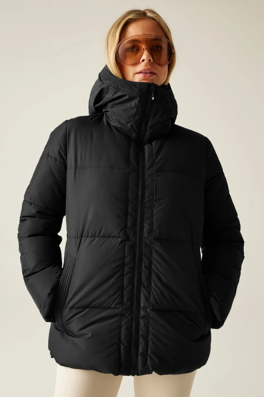 Image of Dare 2b Womens Milieu Waterproof Insulated Padded Jacket in Jet Black Size: 8 Jet Black Female 8