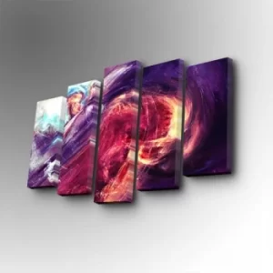Image of 5PUC-110 Multicolor Decorative Canvas Painting (5 Pieces)