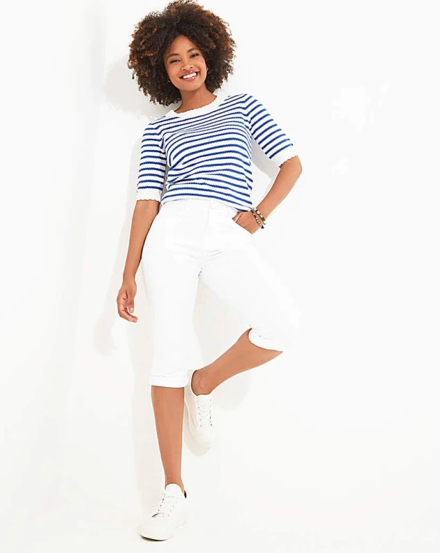 Image of Joe Browns Joe Browns Capri Pants White - Joe Browns - Size: 12 White Female 12 PQ26302