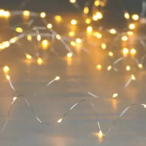 Image of Festive 10m Multifunction Battery Fairy Lights 100 Warm White LEDs
