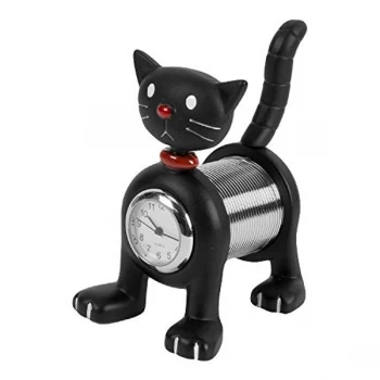 Image of Miniature Clock - Black Spring Cat
