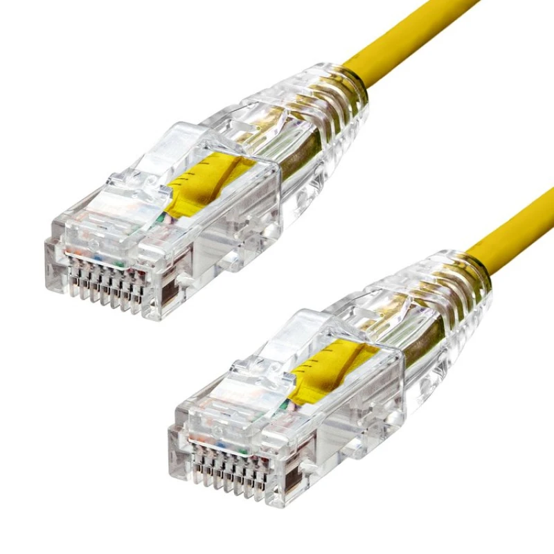 Image of ProXtend Ultra Slim CAT6 U/UTP CU LSZH Ethernet Cable Yellow 4M