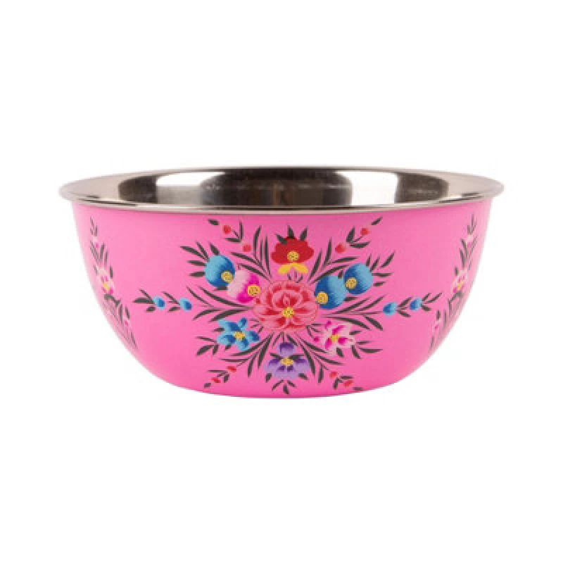 Image of Billycan Picnic Bowl - 21.5Cm - Raspberry Pansy