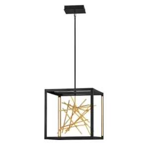 Image of Hinkley Styx Integrated LED Pendant Ceiling Light Black & Golded Gold, 3000K