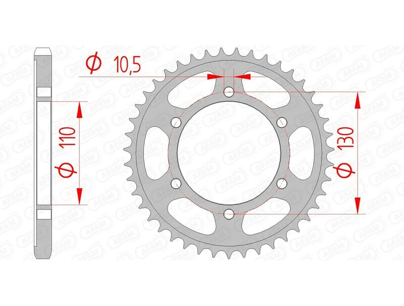 Image of AFAM 12815-43 Chain Sprocket Steel Chain Sprocket (5479)