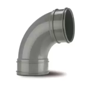 Image of Polypipe Solvent Soil 92.5" Bend Double Socket Solvent Grey 110mm Swb22Sg