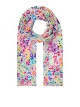 Image of Accessorize Retro Ditsy Silk Classic Scarf - Multi