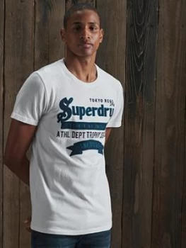 Image of Superdry Re-worked Classic Applique T-Shirt, White Size M Men