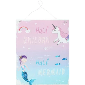 Image of Half Unicorn Half Mermaid Metal Sign