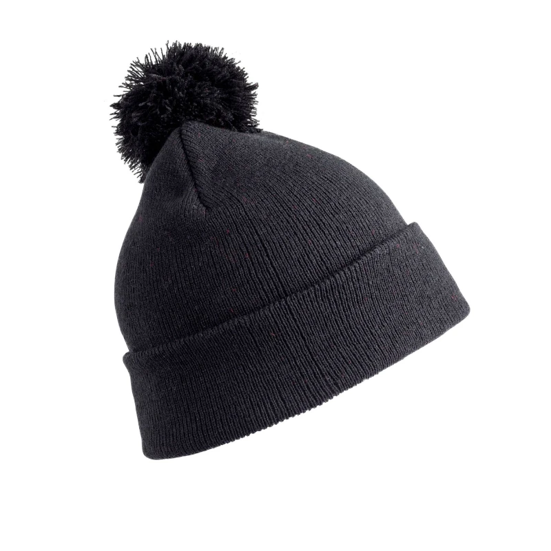 Image of Result Result Men Pom Pom Beanie in Black One Size Male 5059444792847