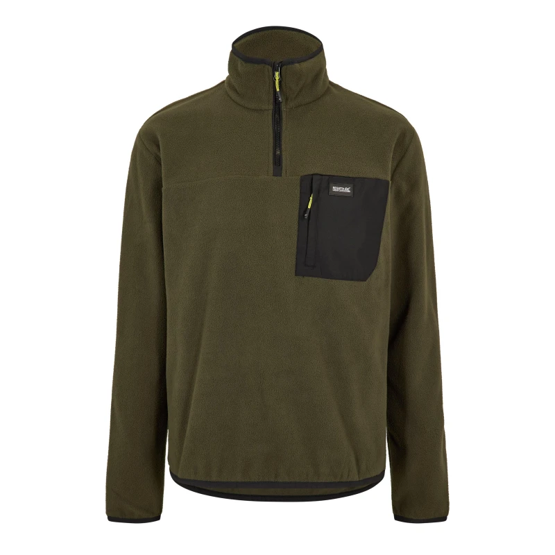 Image of Regatta Regatta Men 'Frankie' Half Zip Fleece in Green Size: Medium Green M Male 5063019780184