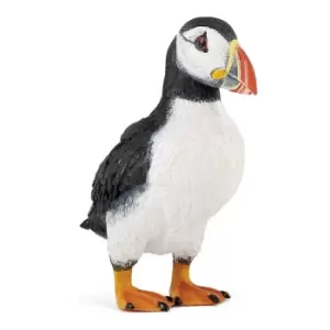 Image of Papo Marine Life Puffin Toy Figure, 3 Years or Above, Black/White...