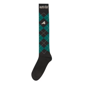 Image of Eurostar Aily Equestrian Socks Womens - Meteorite/Green