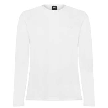 Image of Hugo Boss Long Sleeve Logo T-Shirt White Size L Men