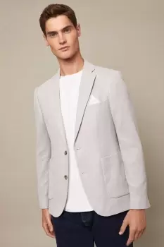 Image of Slim Fit Grey Patch Pocket Blazer