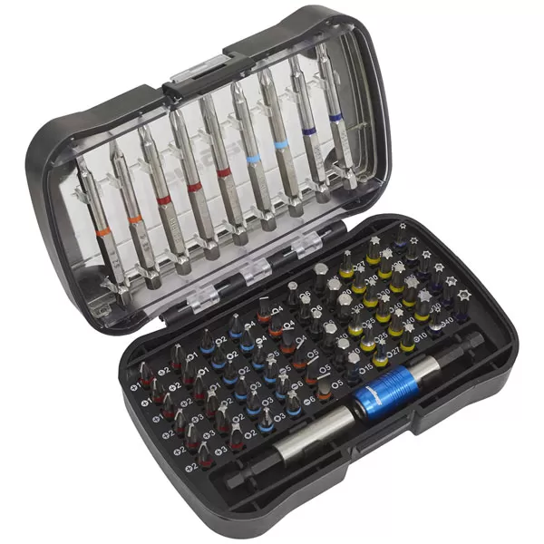 Image of Siegen S01038 Power Tool Bit Set 71pc Colour-Coded S2