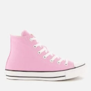 Image of Converse Womens Chuck Taylor All Star Seasonal Hi-Top Trainers - Peony Pink - UK 3