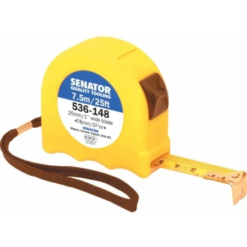 Image of Senator 7.5M/25' Hi-vis Locking Tape - Yellow Case