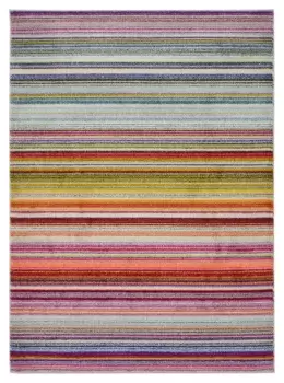 Image of Homemaker Villa Striped Flatweave Rug - Multi - 80x150cm