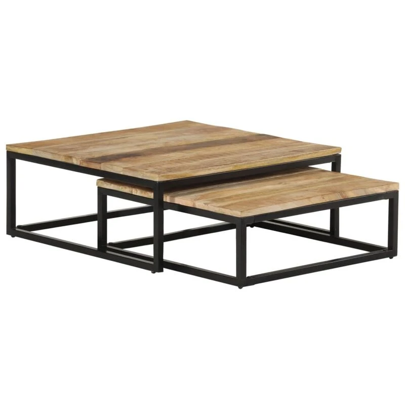 Image of VIDAXL Nesting Coffee Tables 2 pcs Solid Mango Wood Vidaxl 8720286110874