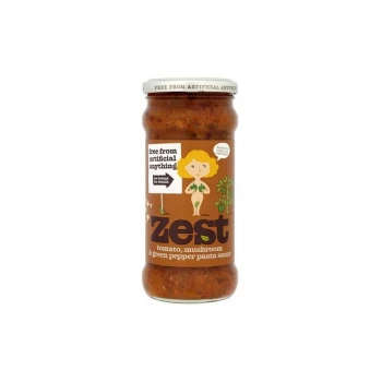 Image of Tomato Mushroom & Green Pepper Pasta Sauce - 340g - 69973 - Zest