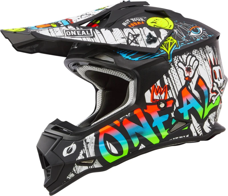 Image of Oneal 2SRS Rancid multicoloured Motocross Helmet, multicolored, Size L for Men