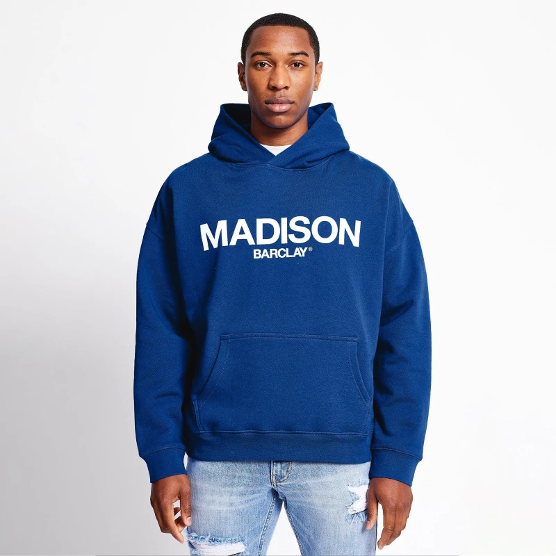 Image of Madison Barclay Ocean Av Hoodie - Blue Blue XS