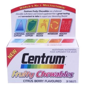 Image of Centrum Fruity Chewables 30 Tablets