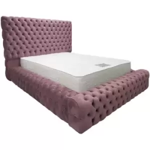 Image of Sultan Bed Small Double Plush Velvet Pink