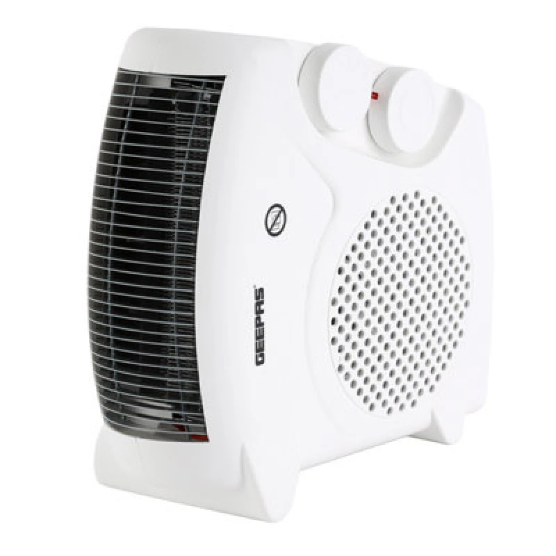 Image of Geepas Portable Electric Floo Fan Heater Hot Cold Air Heating 2000W White unisex