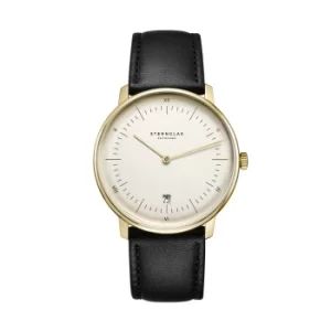 Image of Sternglas S01-NAV14-MO03 Naos Edition Vintage Black Leather Strap Wris