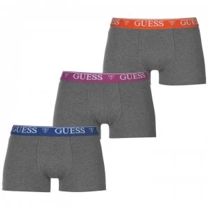 Image of Guess 3 Pack Logo Trunks - Grey/Multi