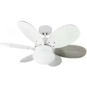 Image of Cristal Record Orion AC Ceiling Fan with Light White-Ash