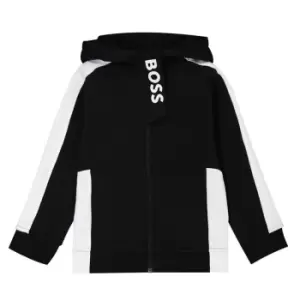 Image of Boss Boys Logo Zip Hoodie - Black